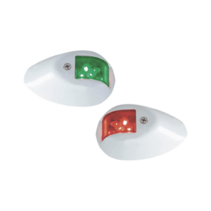 Set de Luces de Navegación Verticales Rojo / Verde con Carcasa en Color Blanco para Embarcaciones a Motor de Menos de 20 Metros