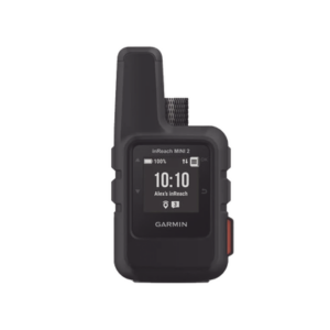 GPS portátil inReach® Mini 2 / Pantalla Monocroma Transflectiva 23 x 23 mm / Resolución 176 x 176 píxeles / Batería Recargable de Iones de Litio / Autonomía Hasta 14 Días / Resistencia al Agua IPX7 / Conectivi