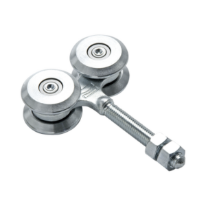 Carretilla para Puertas Colgantes / 4 Ruedas con Cojinete / Acero Galvanizado / Carga 400 kgf / Peso 1.23 kg