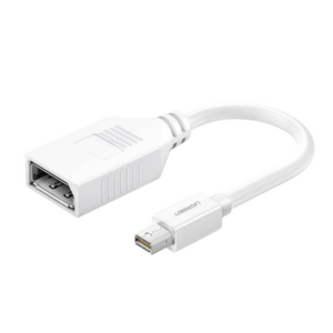 Adaptador Mini DisplayPort Macho a DisplayPort Hembra / Thunderbolt 2 / DP 1.2 / 4K@60Hz / 15 cm (0.49 ft) / Blanco
