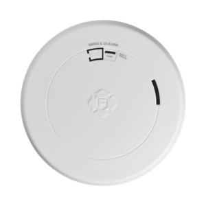 Detector Combo de Humo y CO / Batería Sellada de Litio 10 Años / Sensor Fotoeléctrico y Electroquímico / Alarma 85 dB / Diseño Ultra Delgado / Instalación Sin Cableado