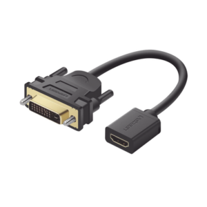Adaptador DVI Macho a HDMI Hembra / Bidireccional / 1080P@60Hz / Cable 22 cm (8.66 in) / Triple Blindaje