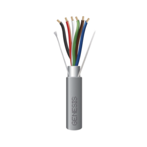 Bobina de 305 Metros de Cable / 6 x 22 AWG Blindado / Riser / Color Gris / Para Aplicaciones de Audio, Seguridad y Control