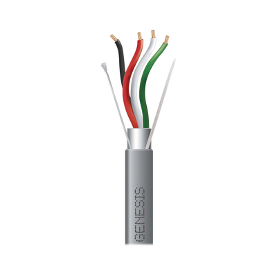 Cable para Alarma / 2 Pares 18 AWG / Bobina 305 m (1000 ft) / Blindado / Riser / Gris