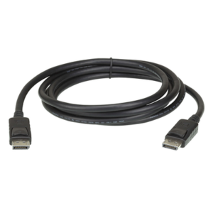 Cable DisplayPort | Longitud 2m | Alta definición | Hasta 8K | HDR Dinámico | 32 canales de audio digital | Pestañas de seguridad con botón de liberación