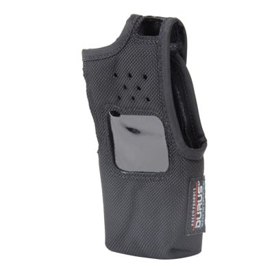 Funda de nylon para radio / Lazo-cinto ajustable / Capuchón auto-adherible / Visor frontal transparente / Compatibilidad 12 modelos Icom