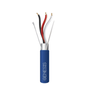 Bobina de 305 Metros de Cable 3 x 18 AWG / Plenum / BLINDADO / Tipo FPLP, CMP, CL3P / Color Azul / Para Aplicaciones en Sistemas de Seguridad, Audio, Control y otras Aplicaciones