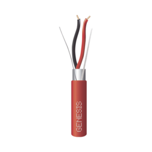 Bobina de 152 Metros de Alambre / 2 x 18 AWG / Riser / BLINDADO / Tipo FPLR / Color Rojo / Para Aplicaciones en Sistemas de Detección de Incendio y Sistemas de Evacuación