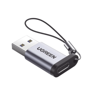 Adaptador USB-A a USB-C / USB 3.0 / 5 Gbps / Carga 3A / Aleación de Aluminio / Compacto