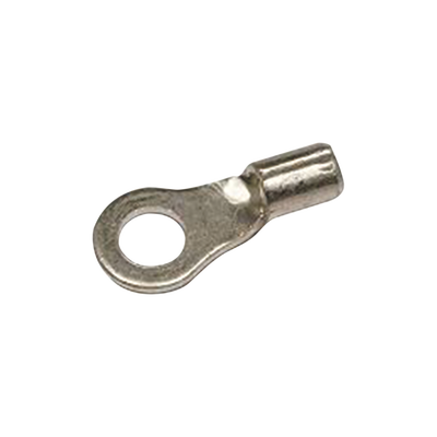 Terminal de Ojo Número 8, Sin Forro para Cables AWG 16-14.