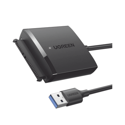Adaptador USB 3.0 a SATA III / 5 Gbps / UASP y TRIM / HDD y SSD 2.5" y 3.5" / Hasta 12 TB / Cable 50 cm