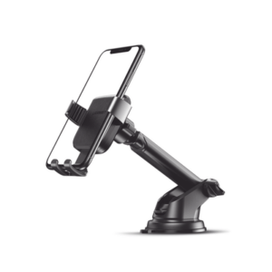 Soporte de Celular para Automóvil / Ventosa con Succión Fuerte / Rotación 360° / Brazo Telescópico Ajustable / Compatible 4.7'' a 7'' / Sujeción por Gravedad