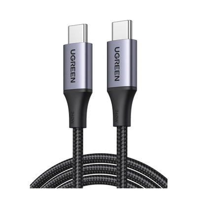 Cable USB-C a USB-C / 2 m (6.6 ft) / Carga 240W / PD3.1 / 480 Mbps / Aluminio / Nylon Trenzado