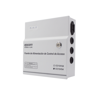 Fuente de Alimentación Regulada / 11-15 Vcc / 5 A / Respaldo con Batería Externa / Temporizador 0-45 s / Entrada Universal 96-264 Vca
