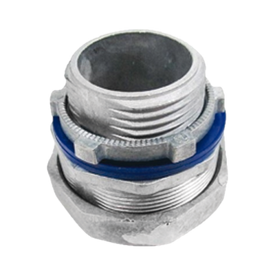 Conector Recto para Tubo Liquidtight / 2" (50 mm) / Brunido Brillante / Contratuerca y Sellos Incluidos / Normas NEMA FB-1, GSA/F406D, UL 514B