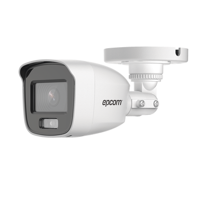 Cámara Bala TURBOHD / 2 Megapixel / ColorVu 24/7 / Luz Blanca 20 m (65.6 ft) / Lente 2.8 mm 105° / Audio Integrado / IP66 / 4 Tecnologías Seleccionables