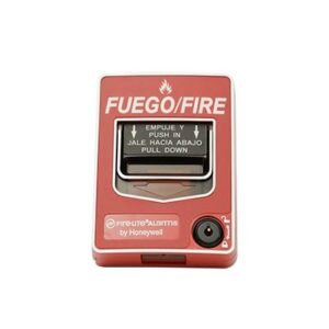 Estación Manual de Alarma Contra Incendio / Doble Acción / Rotulado Bilingüe FIRE/FUEGO / Reset con Llave / Carcasa de Policarbonato