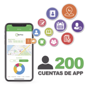 Licencia de Asistencia Móvil / 200 Usuarios / App Smartphone / GPS y Fotografía / Integración BioTime Pro
