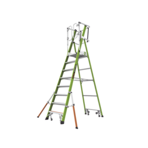 Escalera Fija de 8' (2.4m) de Fibra de Vidrio con Jaula y Peldaños de Aluminio. (SKU:19708-146).