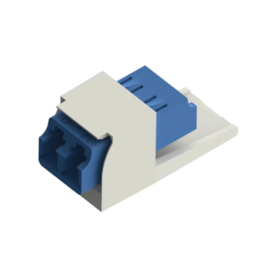 Módulo Acoplador / LC Duplex / Fibra Monomodo OS1/OS2 / Mini-Com / Cerámica Zirconia / Blanco Mate