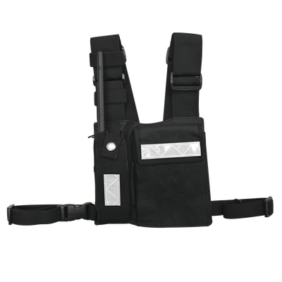 Pechera Universal / Soporte para Radio y Bolígrafo / Bolsa con Cinta Adherente / Elemento Reflectante / Hebilla de Seguridad
