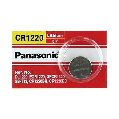 Batería de Litio tipo Moneda / 3V / 35 mAh / CR1220 / No Recargable / -30°C a +60°C