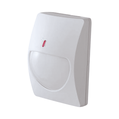 Sensor de Movimiento PIR / Interior / Cobertura 15 m (49 ft) / Patrón dual ajustable / Alambrico / Compensación térmica