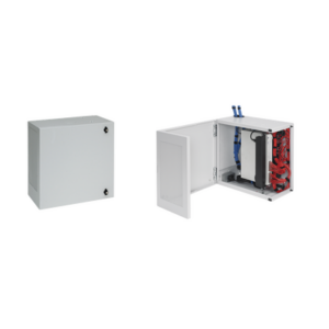 Gabinete de Pared / 6U / Acero 1.9 mm / 610 x 610 x 313 mm / Puerta L 120° / Rack 19" / RAL 7035