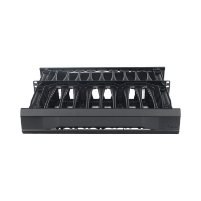 Organizador de Cables Horizontal / Sencillo Frontal / Rack 19in / 2 UR / Montaje sin Herramientas