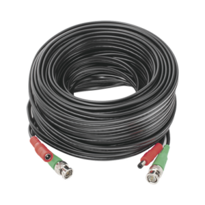 Cable Coaxial BNC RG59 + Alimentación / SIAMES / 20 Metros (65.62 Pies) / CCA / 4K / Interior y Exterior