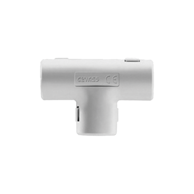 Unión en T para Tubería Rígida / PVC Auto-extinguible / 20 mm / Libre de Halógenos / Instalaciones Eléctricas