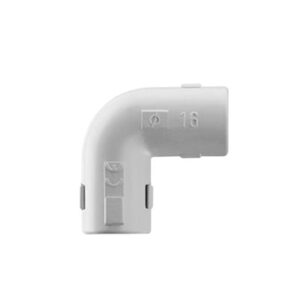 Accesorio para Tubería Rígida / Unión en L (Codo) / PVC Auto-extinguible / 16 mm / Libre de Halógenos / -5°C a +60°C