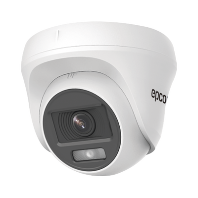 Cámara Turret TURBOHD / 2 Megapixel / Color 24/7 / Luz Blanca 20 m (65.6 ft) / Micrófono Integrado / 4 Tecnologías / Interior
