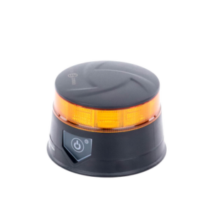 Baliza LED Recargable / Color Ámbar / IP67 / 12-24 V / 7 Patrones de Destello / Montaje Magnético y Succión