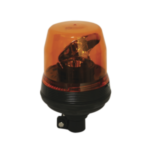 Baliza rotativa LED color ambar SAE Clase I con montaje de poste