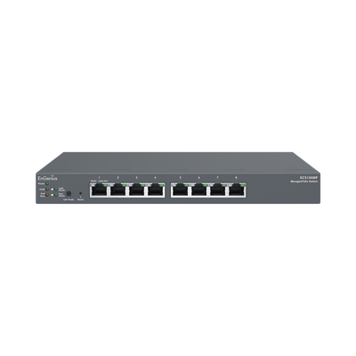 Switch PoE de Escritorio Administrado en la Nube, 8 Puertos 802.3 af Capa 2 de 55 W