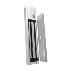 Chapa Magnética Electromagnética / 600 lbs / Antisabotaje / Sensor de Estado / LED Indicador / Aluminio Anodizado / 12/24 VCC