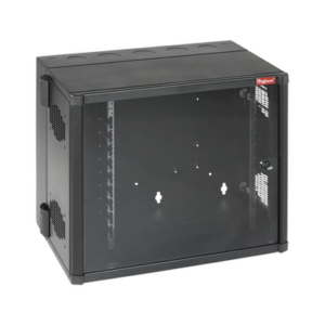 Gabinete de Pared 26 UR / 19in / 700mm Ancho / 637mm Profundidad / 2.3x2.1 pies / Puerta Ventana Seguridad / Negro
