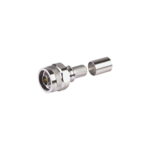 Conector Coaxial N Macho / Ensamble Plegable / Pin Cautivo No Soldable / 50 Ohm / PTFE / Cables RG8-LMR400