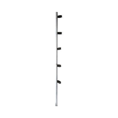 Poste de esquina / Tubo acero galvanizado G60 / 5 aisladores / 1.20 m (3.94 ft) / Resistencia dieléctrica 18 kV