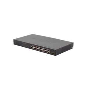 Switch PoE / 24 Puertos Gigabit 802.3af/at / 2 SFP 1000SX / LCD Inteligente / Modo Extendido 250 m (820.2 ft) / 300 W PoE / 52 Gbps