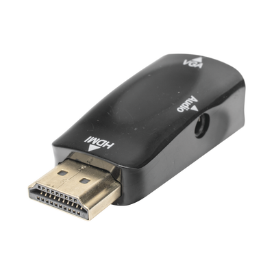 Convertidor HDMI a VGA / 1920x1080 @ 60Hz / Audio 3.5 mm / Plug-and-Play / Chapado en Níquel