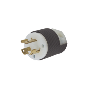 Clavija Industrial con Bloqueo de Media Vuelta / 15 A 250 V CA / 2 Polos 3 Hilos / Color Blanco y Negro / Nema L6-15P.
