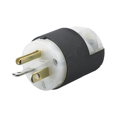 Clavija de Entrada Recta / 20 A / 125 V / 2 Polos 3 Hilos / NEMA 5-20P / Grado Industrial-Comercial / -40°C a 75°C / 0.15 lb