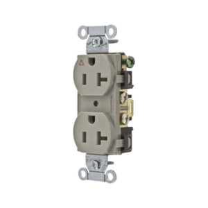 Contacto Dúplex / 20 A / 125 V / 2 Polos 3 Hilos / NEMA 5-20R / Grado Comercial / 3.28 x 1.57 x 1.07 in