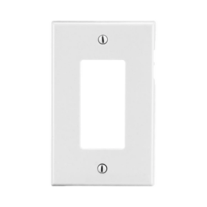 Tapa para Contacto Rectangular / Decorador / Policarbonato Termoplástico / 4.63 x 2.88 x 0.25 in / Vertical / Blanco