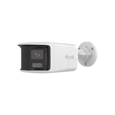Cámara Bala IP / 6 Megapixel / Panorámica 180° / Dual Light 30 m (98.4 ft) / Audio Bidireccional / IP67 / PoE