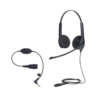 Kit Diadema Profesional / Cancelación de Ruido / Conexión QD y 3.5 mm / Brazo 270° / DSP / PeakStop