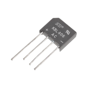 Puente Rectificador de Silicio, 4 Amp. 600 Volt, Fase Sencilla, Encapsulado KBL.