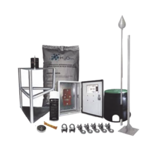 Kit Pararrayo con Accesorios de Instalación, Fabricado en Acero Inoxidable con Protección de Diámetro de 200m.